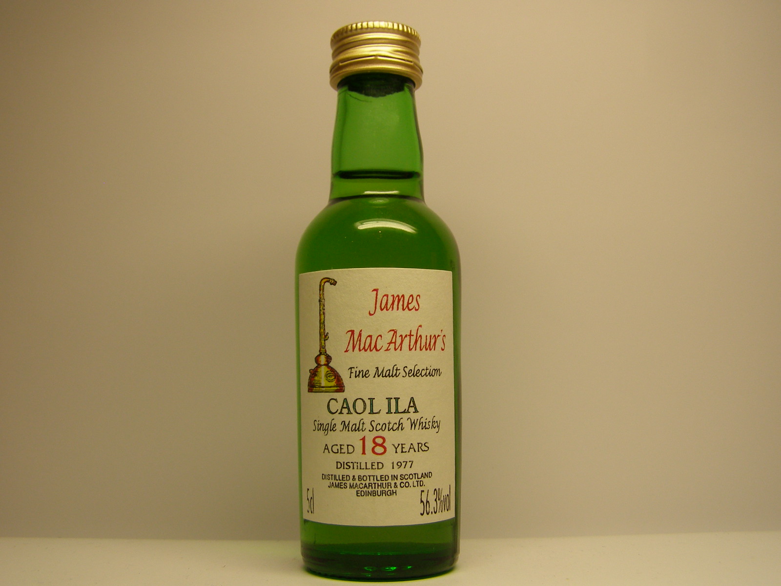 SMSW 18yo 1977 "James MacArthurs" 5cl 56,3%vol